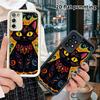 Phone Case: 2D Flat Samsung Galaxy A34 A35 M05 M06 S20 S22 S21 FE Plus 5G Tiered Protective Case, Patterned Black Cat, Christmas and Halloween Gift