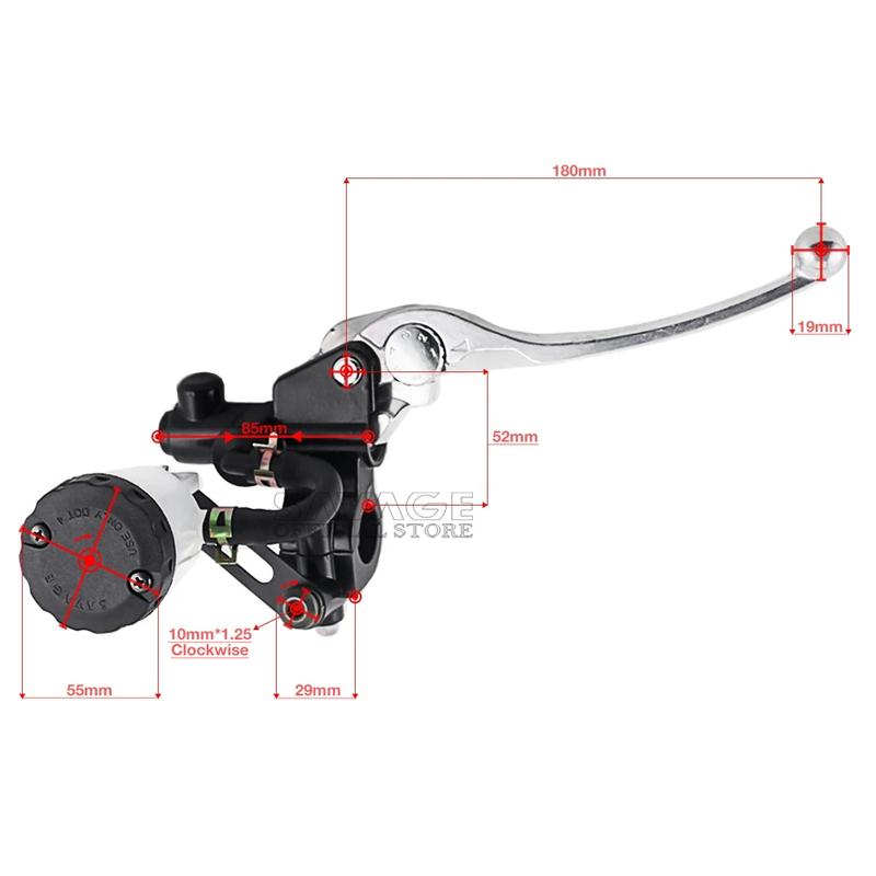 Motorrad 22mm 7/8" Lenker Vorderradbremszylinder Bremshebel Pumpe Für Honda Yamaha Kawasaki SUZUKI GSX-R125 150 250