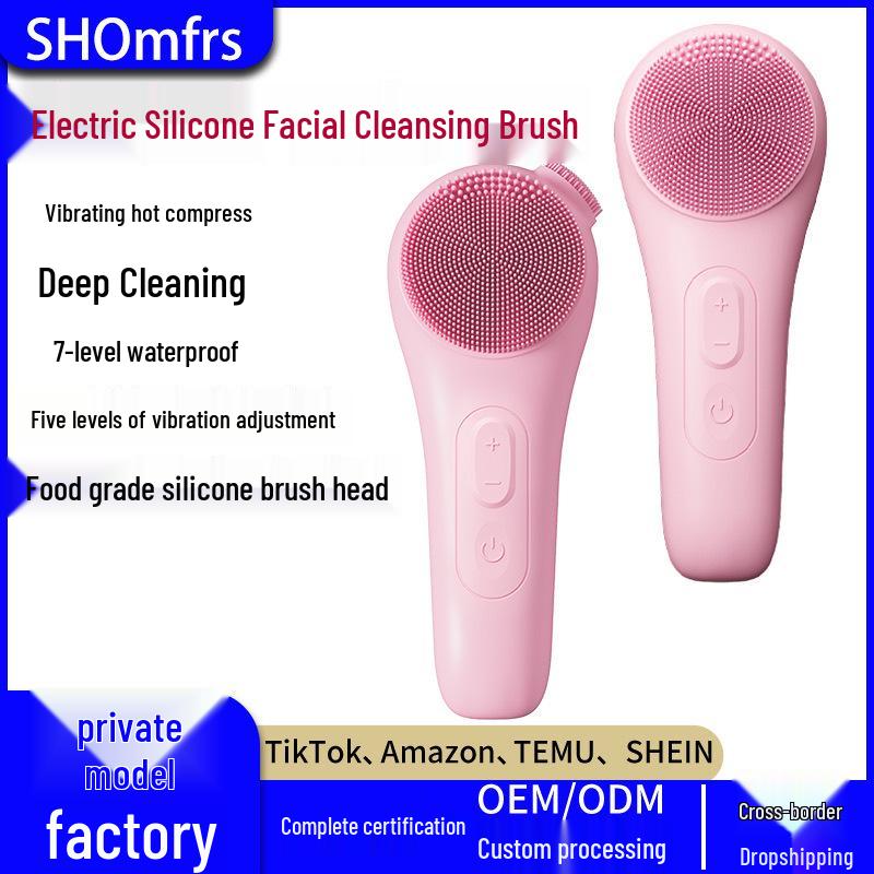 Multifunctional Waterproof Rotating Electric Facial Cleansing & Massage Brush - 4-in-1 Pore Cleaner