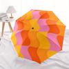 1pc Wavy Colors Automatic Open/close Folding Compact Umbrella, 8-Rib Sturdy Canopy, Lightweight Portable, Everyday Use, Gift,129