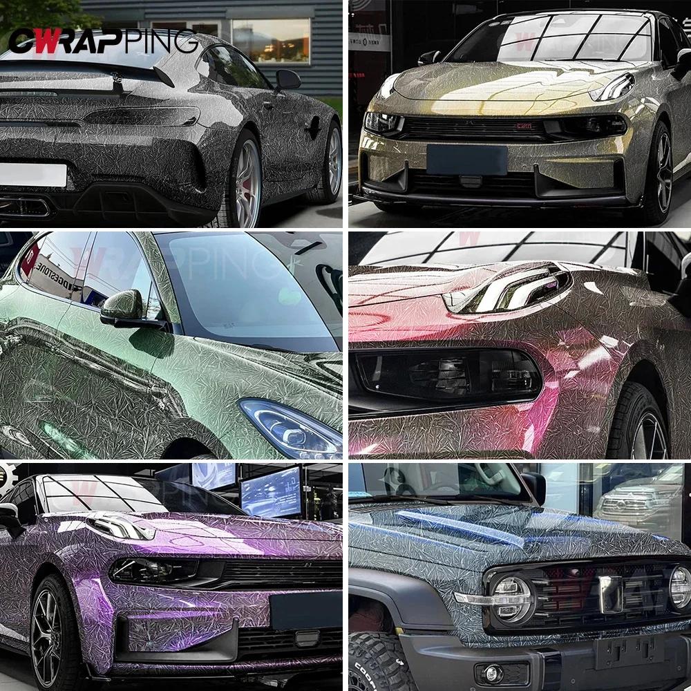 Car Stickers Ice Crack Protection Wrap Waterproof Air Release Stickers Car Body Color Chang Film for Motorbike Car Accessories