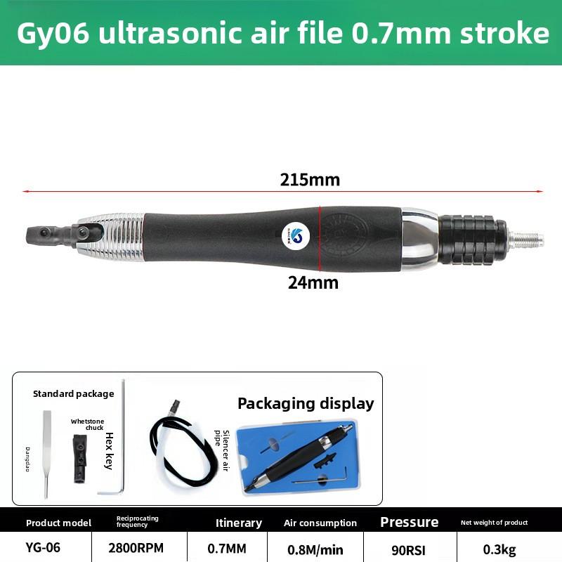 Pneumatic ultrasonic polishing machine reciprocating file
