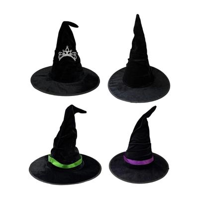 Zaubererhüte Hexen Hexenhut Hexenhüte Kopfbedeckungen Halloween Cosplay Kostüme Zubehör für Damen und Mädchen Geschenke