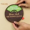 Rotatable Wooden Office Door Sign Meeting In Progress Office Door Busy Sign Welcome Please Knock Meeting Room Door Plaque Decoration
