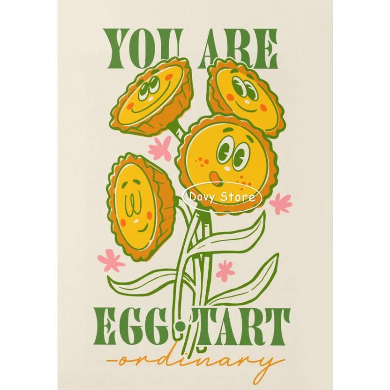 Asian Food Dim Sum Egg Tart Baos Dumplings Posters and Prints Canvas Painting Wall Art Pictures for Kitchen Dining Room Decor