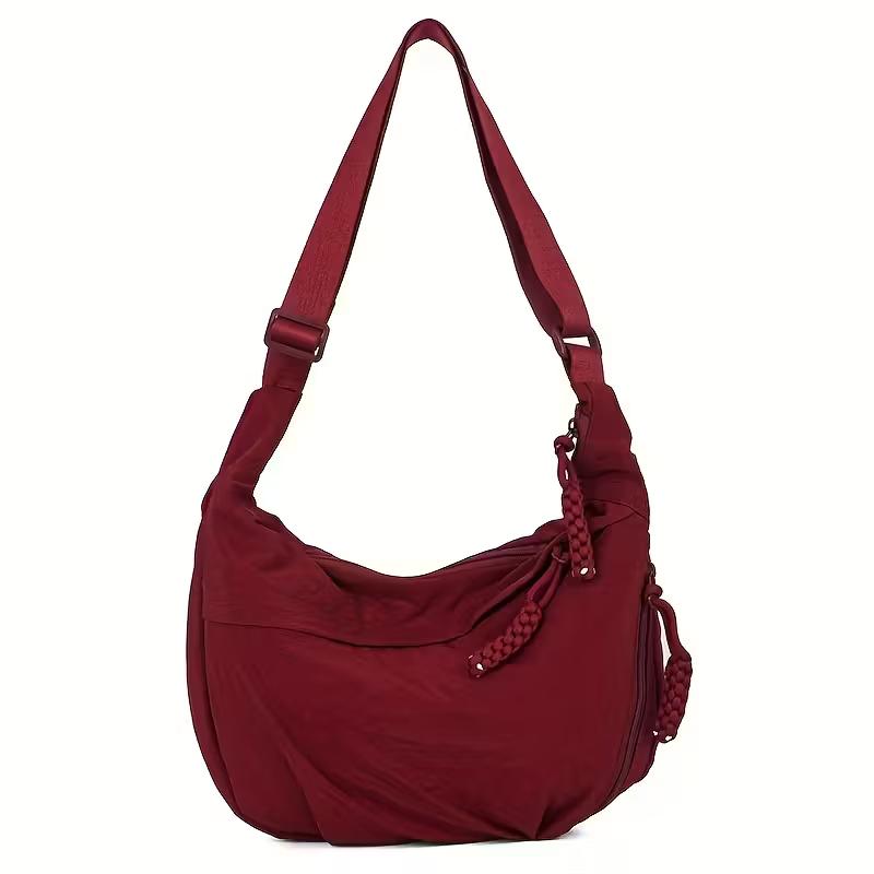 Elegant|Lightweight Lightweight, Elegant Women’s Nylon Crossbody Bag | Large Capacity, Adjustable & Foldable Strap