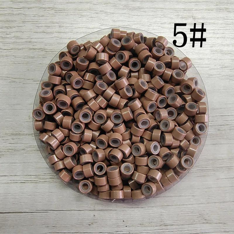 1 Beutel/100 Stück Mikroglieder/Perlen + 1 Stück Zugnadel + 1 Stück Häkelnadel + 1 Stück 3-Loch-Zange für Haarverlängerungen