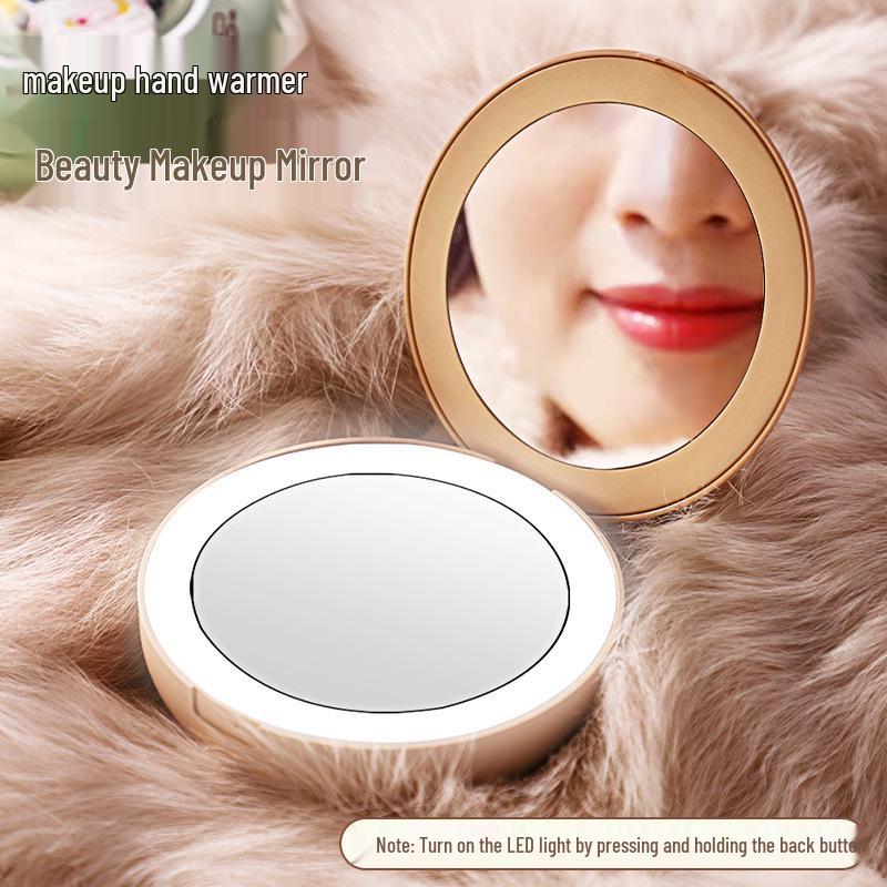 Portable Space Capsule Hand Warmer, Charger & LED Mirror