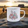 Cute Rabbit Pattern Breakfast Cups Soft Charming Color Milk Cola Mug For Camping Hiking Safe Durable UseHappy Easter Enamel Mug