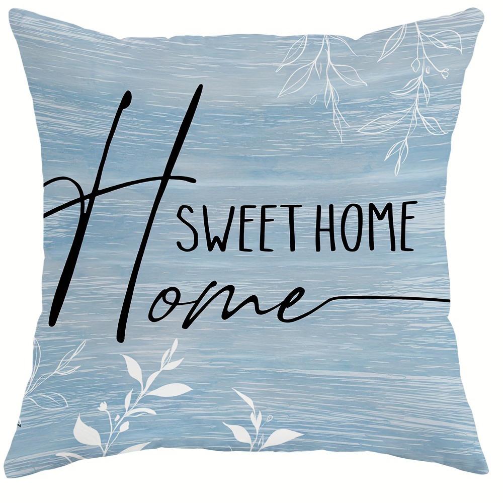 

Наволочка с синим цветком и птицей на весеннюю тематику, Красивый, свежий и элегантный стиль, наволочка для диванной подушки, украшение комнаты 16x16Inch