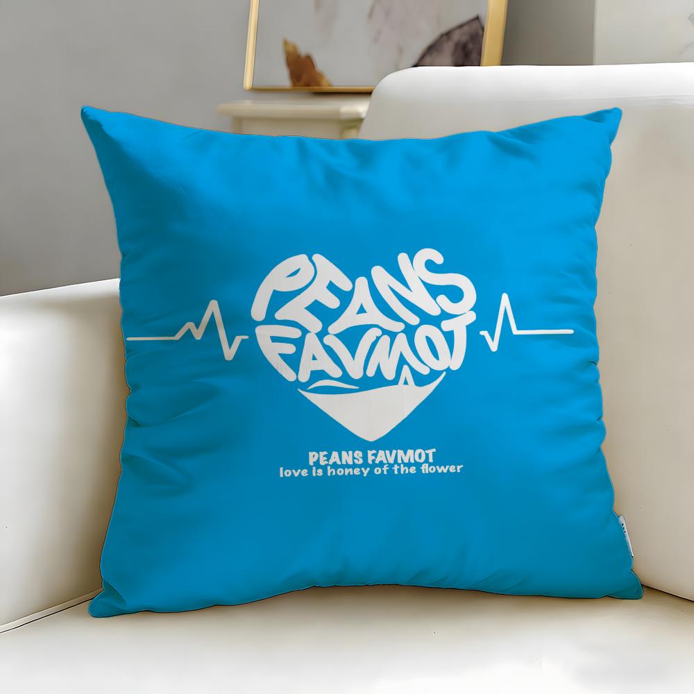 classic theme love letters Cushion Cover Soft & Easy-Wash Pillow Case – Versatile for Couch, Bed, Travel and Office