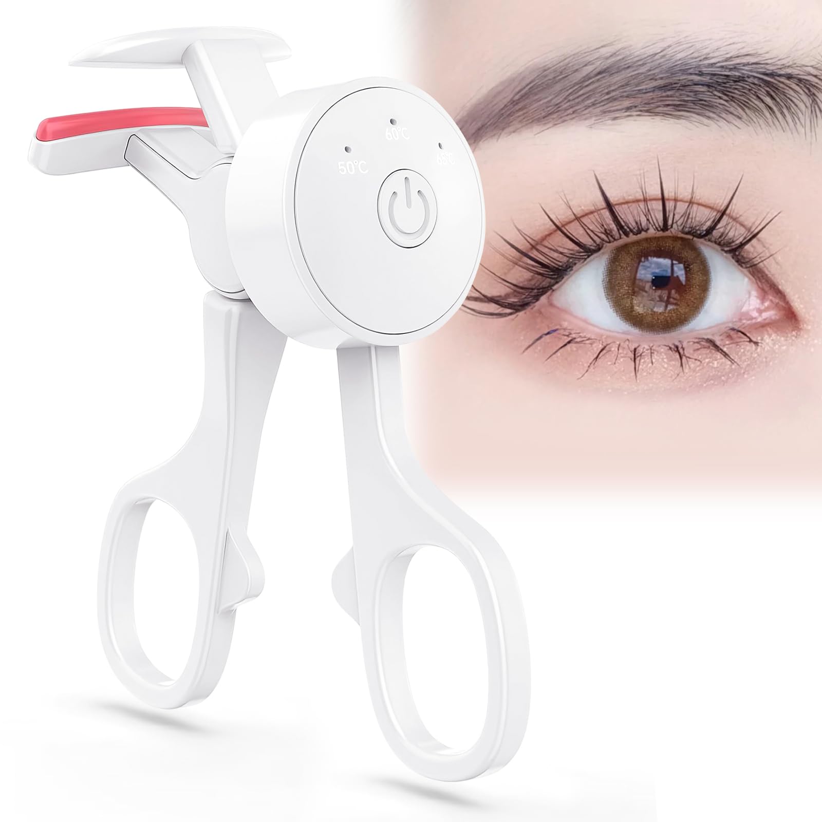 

ARZER Hot Eyelash Curler Frameless Quick Burn 3 Temperature Automatic Burn White [Stylist-Supervised, Design, 10-Second Heat-Up, Type-C Rechargeable, белый