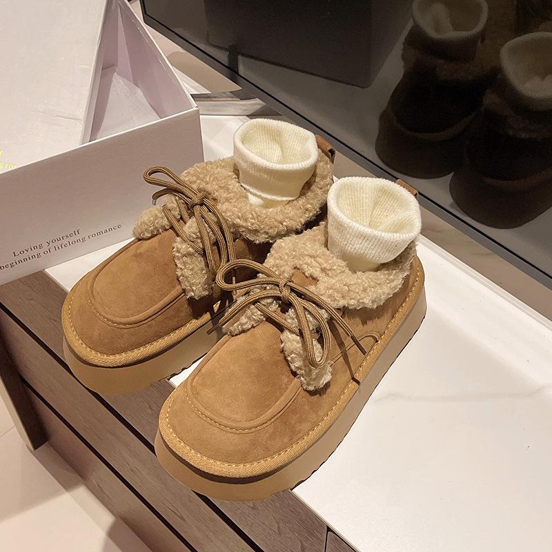 

Women s Fashion Zipper Lightweight Soft Sole Winter Warm Plush Snow Boots Padded Lined Non-slip Casual Sports Furry Cotton Shoes 40 малиновый