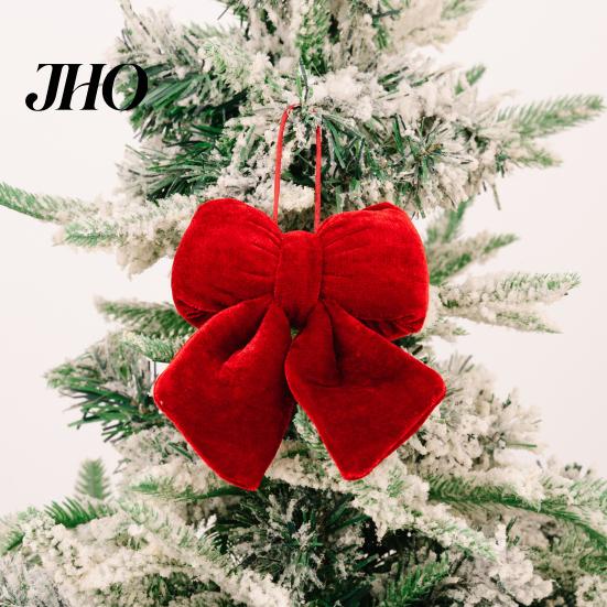 Multi-size Bow Set Christmas Ornament Multi-Size Design Velvet Fabric Holiday Atmosphere Decoration Handmade 3D Shape Bowknot Decor
