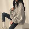 Sudadera con capucha para mujer, media cremallera, manga larga extragrande, bolsillo, informal, holgada, con capucha, para primavera, otoño, invierno