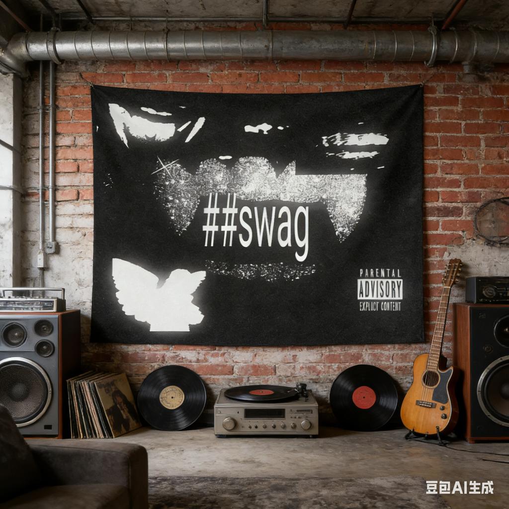 1 Stück Swag Grunge Print Wandteppich Polyester 2D Flaches Wandbehang für Schlafzimmer Wohnzimmer Wohnheim Streetwear Dekor Kantiges Geschenk