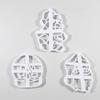 Merry Christmas Cookie Embosser Mold Cartoon 3D Santa Claus Snowman Crystal Ball Fondant Stamp Cake Decorating Tools for Baking