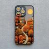 Leaves Autumn Forest House Phone Case for iPhone 12 13 Mini 11 14 15 16 Plus Pro Max 7 8 SE 2020 X XS XR Protective Phone Cover