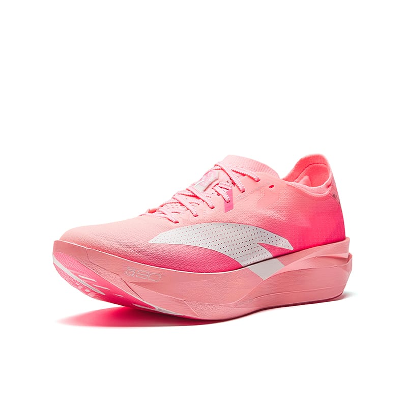 Anta C202 G9 2 Niedrige Sports-Laufschuhe Herren Fluoreszierend Kaltes Pfirsichrosa/Auberginenrot/Papyrusweiß 112545573-4