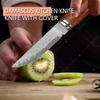 WXCOO Damascus Stainless Steel Butcher Knife Kitchen Knife Meat Cleaver Multifunctional BBQ Meat Cutting Boning Knife Sheath