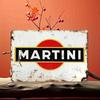 Vintage Metalowy Znak Martini Retro Sztuka Ścienna z Klasycznym Brandingiem Idealny do Barów do Jaskini Mężczyzny i Wystroju Sypialni Łatwy Do