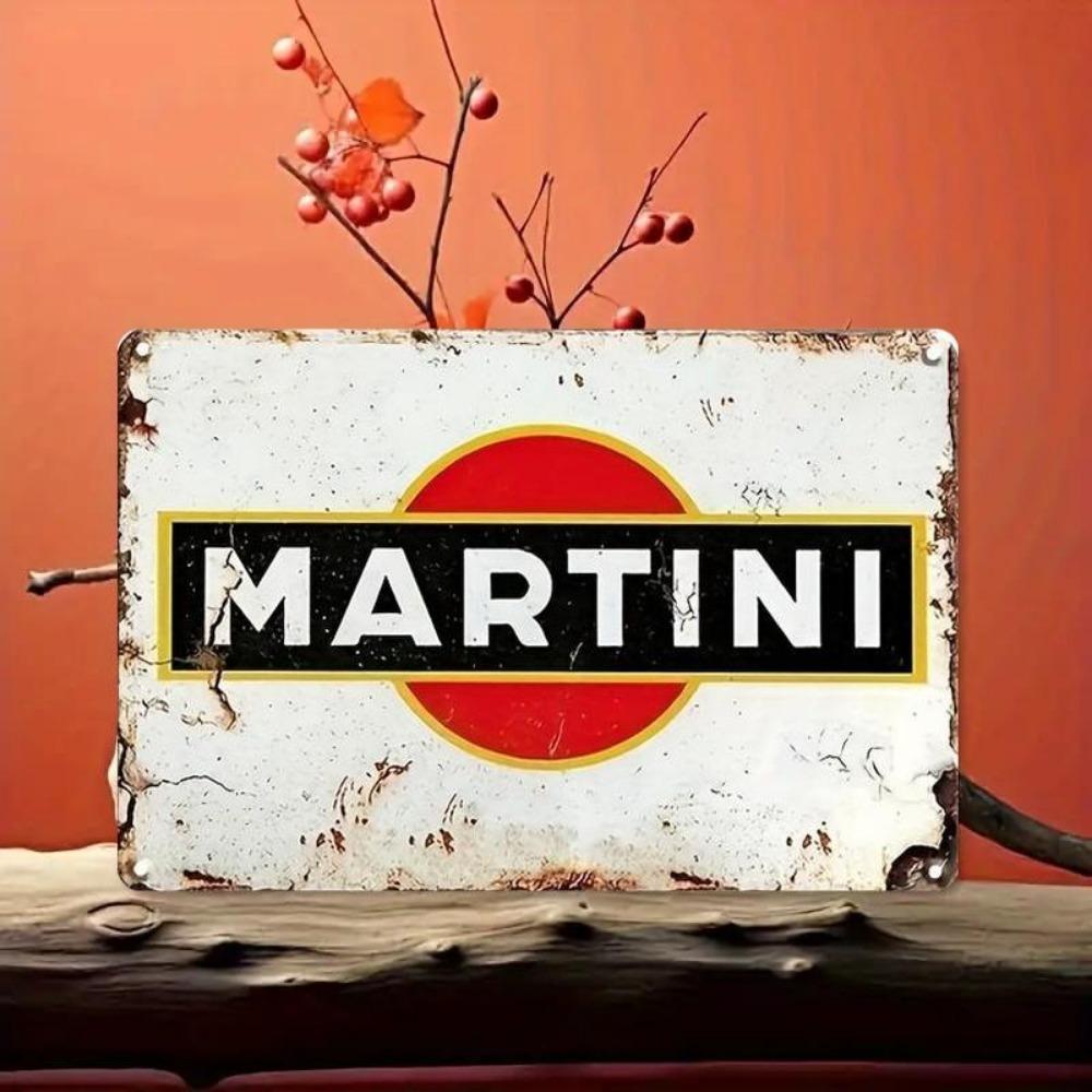 Segno Metallica Vintage Martini Arte da Parete Retrò con Marchio Classico Perfetto per Bar per Man Cave e Decorazioni per Camera da Letto Facile Da