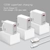 120W Super Fast Charger QC5.0 with US/EU/UK Plug, Compatible with Huawei and Xiaomi Devices.