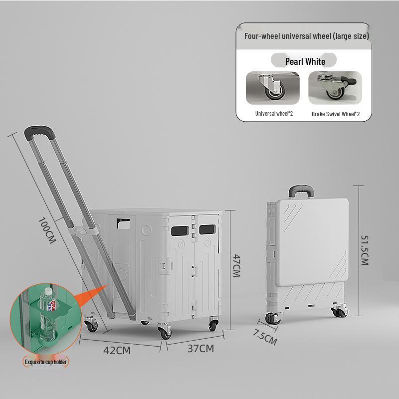 Kompaktní skládací nákupní vozík na schody a pro doručování