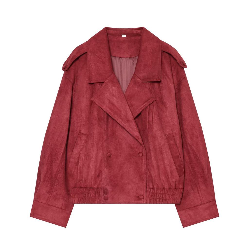 European and American style, new women's clothing, suede leather strap jacket 4341/783