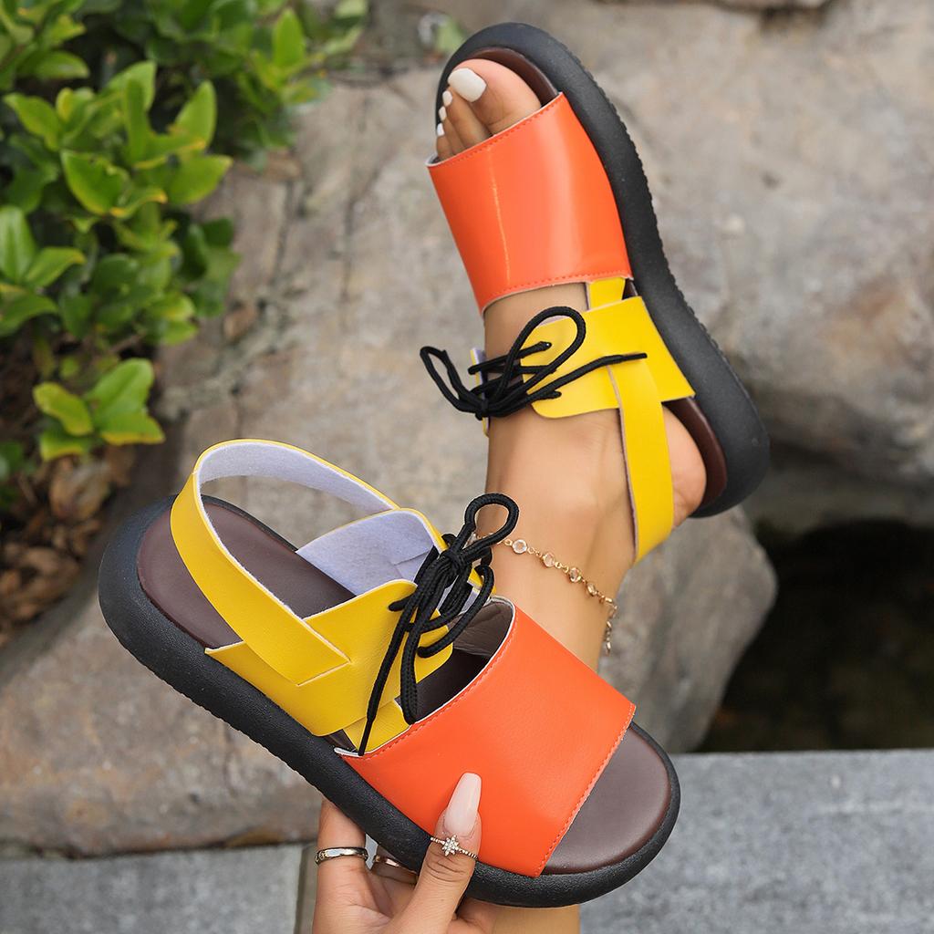 Fashion 2025 New Women Sandals Ankle Buckle Casual Soft Sole Summer Shoes Anti Slip Versatile Retro Wedge Heel Comfortable Sandals