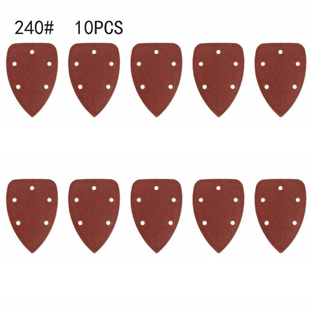 10Pcs Triangular Sandpaper 60 80 120 240 100 120 180 400 800 Grit Triangle Sanding Paper Abrasive Grinding Tool For Wood Plastic