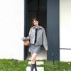 Xiaoxiang Short Woolen Gray Coat for Men and Women Spring and Autumn New Woolen Coat