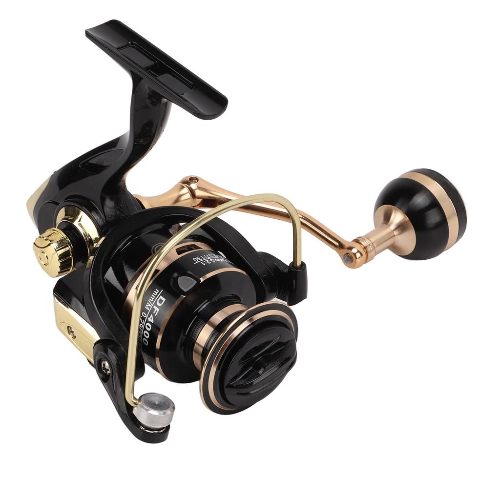 Spinning Fishing Strong Robust and Powerful Metal Rolling for Ice Fishing Reel, 5.21 Ratio, Braking, Wheel, (DF4000)