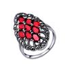 Vintage Elegant Thai Silver Black Garnet Zircon Ring Silver Thai Silver Pomegranate Red Diamond Red Dust Women's Stone Ring 2026