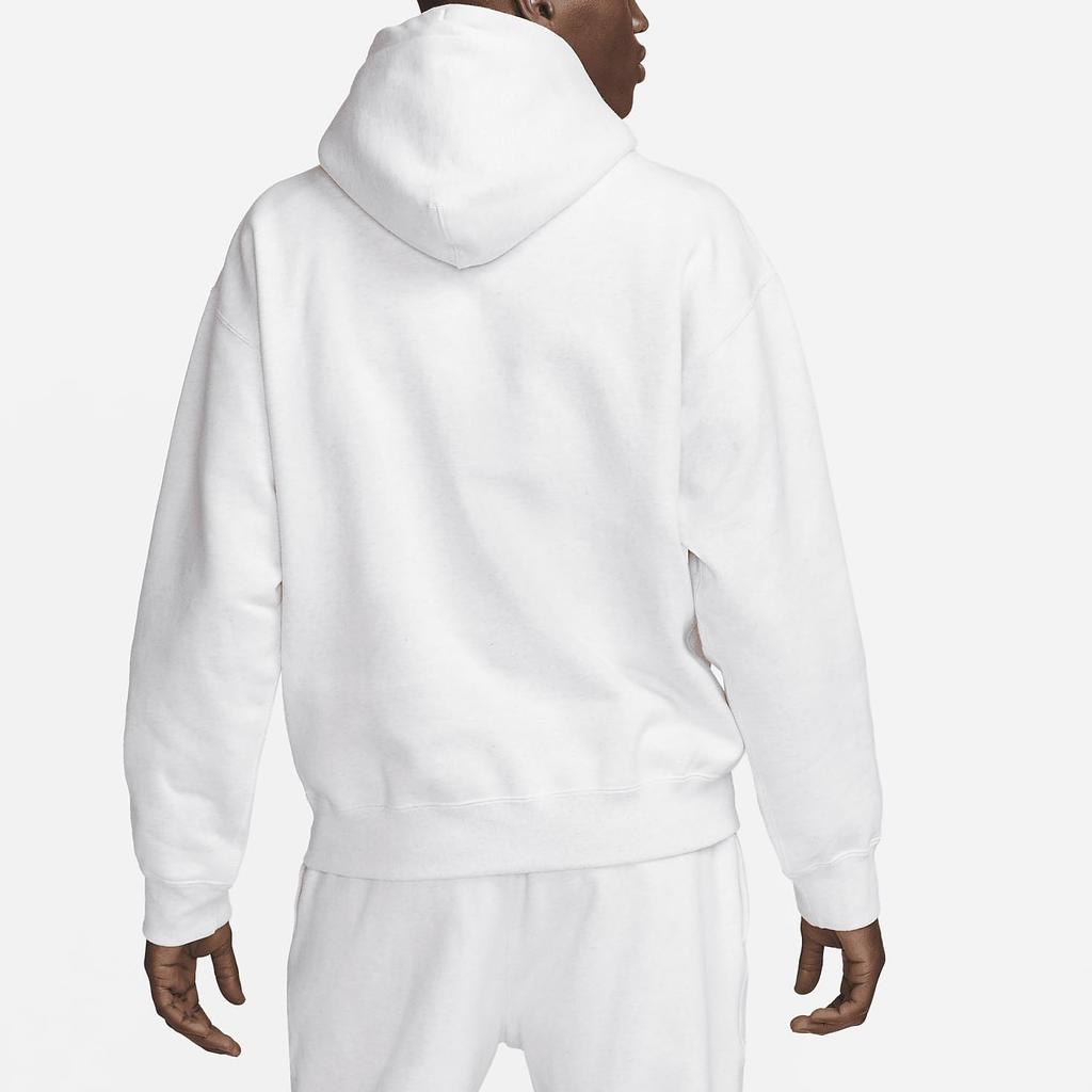 Nike Solo Swoosh Fleece Hoodie Birch Heather Men Streetwear DX1355-051