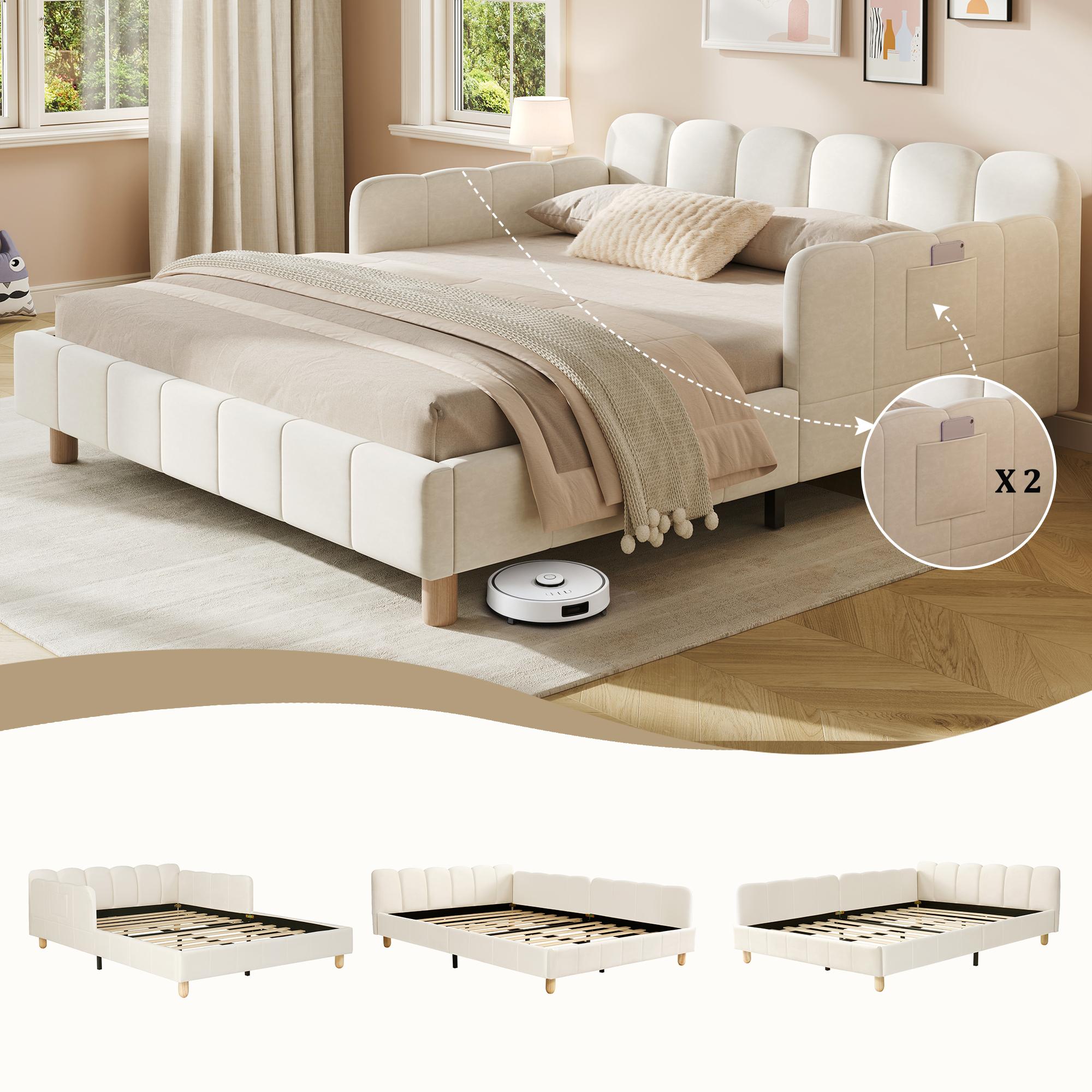 Upholstered Bed, Children`s Bed 140 x