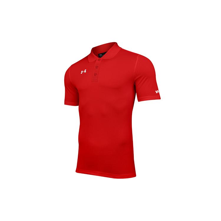 Under Armour Polo Shirts Men s Red Polo Collar Moderate Straight Fit 21500537-600 XXL