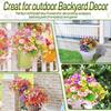 24 Bundles Artificial Flowers - Colorful Mix Daisy For Outdoor Decoration, Porch, Patio, Home, Window Box, Yard, Garden Planter