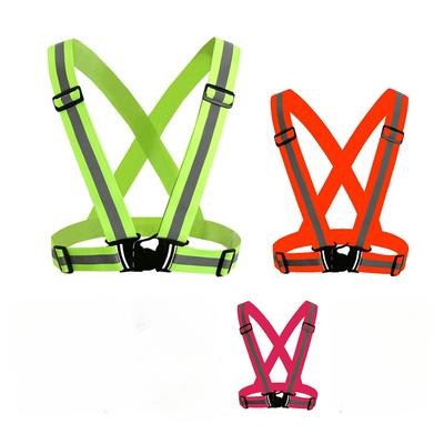 Evidenziare le cinghie riflettenti per la corsa notturna, abbigliamento da equitazione, gilet di sicurezza regolabile, fascia elastica per adulti e bambini