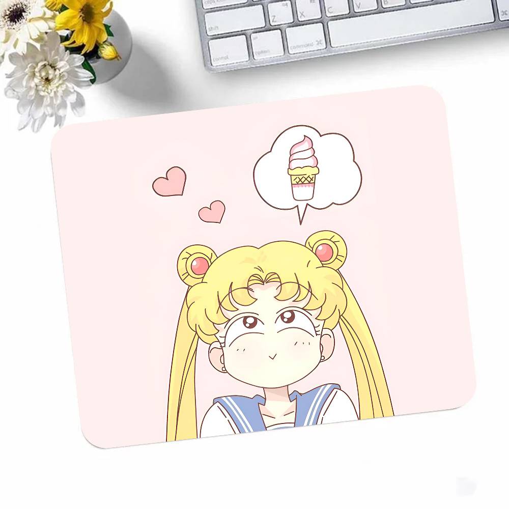 Anime Mousepad Small LockEdge Mouse Pad For Gamers Computer Desk Pad Rectangular S-Sailors Moons Anti-slip Rubber