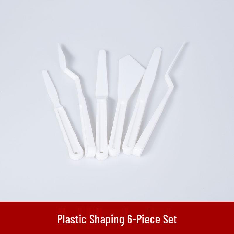8-Piece Polymer Clay Sculpting Tool Set - Handmade Plastic Embossing Knives for DIY Projects