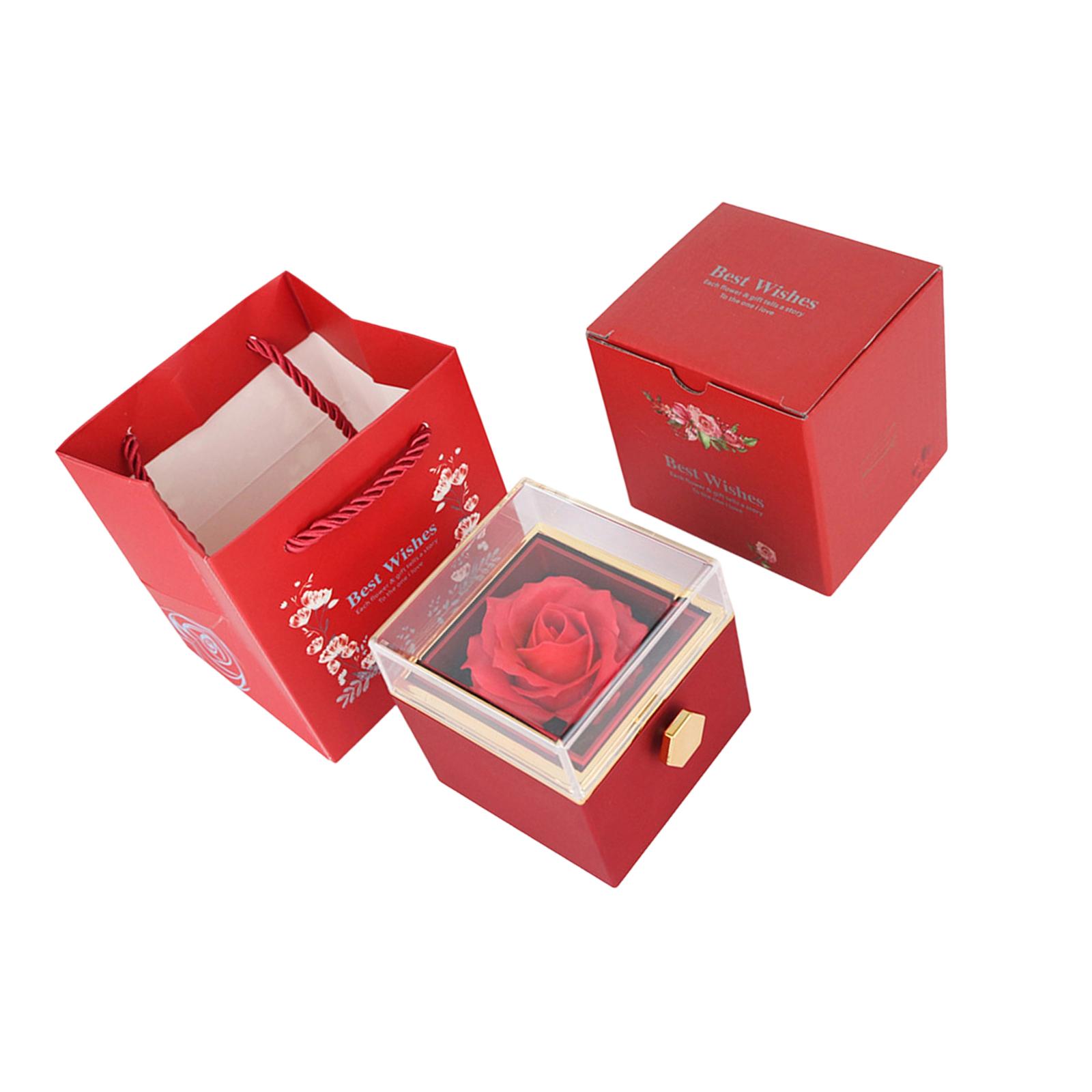 

Acrylic Jewelry Case Easy Cleaning Surfaces for Daily Use Romance Gift for Her червоний