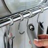 Stainless Steels Wall Mounted Hangers Efficient Clothes Storage Rack Coat Hook with Removable Hook Bathroom Supplies