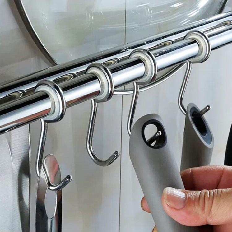 Stainless Steels Wall Mounted Hangers Efficient Clothes Storage Rack Coat Hook with Removable Hook Bathroom Supplies