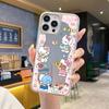 ins wind powder grid Kitty mirror iPhone16 mobile phone case Apple 17 cute makeup mirror mobile phone case 13pm