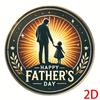 2d flat 20*20cm, Father'S Day Retro Style Circular Wooden Sign, Perfect for Bedroom And Living Room Decoration, Ideal Gift for Friends And Family.