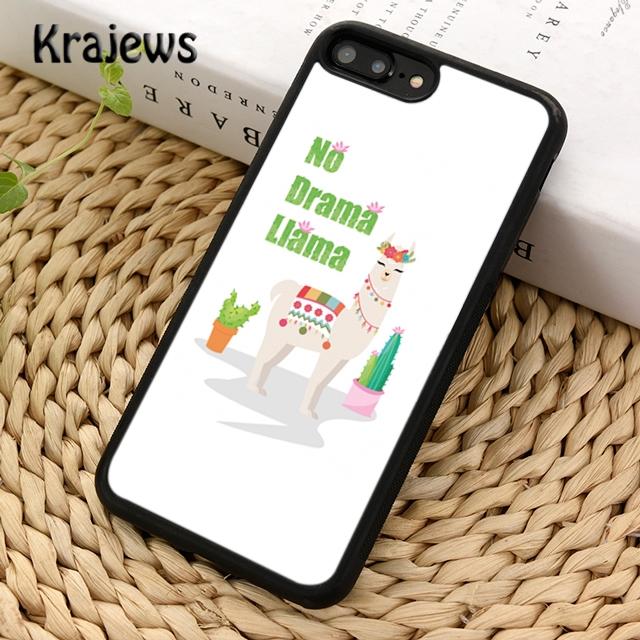 Krajews No Drama Prob Llama Lama Phone Case Cover For iPhone 18 17 Air 16 15 14 plus 11 12 13 pro max coque Shell Fundas