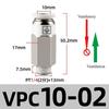 AKH Pneumatic Check Valve One-way Exhaust Valve Straight-through SPC8-02 VPC8-01 Prevents Air Backflow BSPT Thread 1/8 1/4 3/8