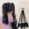 Cute Kids Braided Hair Rope Natural Girls Ponytail Headbands Children Wig Braids  Daily Use