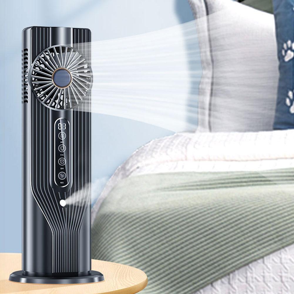 Portable Tower Fan USB Water Cooling Fan with 6 Wind Speed & Mist Desk Fan for Bedroom Living Room Office